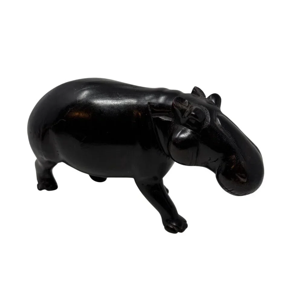 Vintage‎ Ironwood Hippo Figurine 8